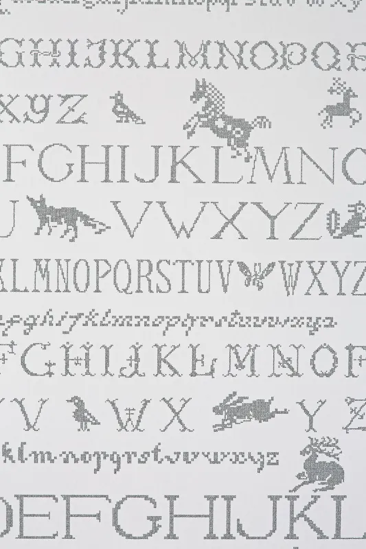 Обои для стен Abigail Edwards Abigail’s first wallpaper collection Cross Stitch Wallpaper Black on White