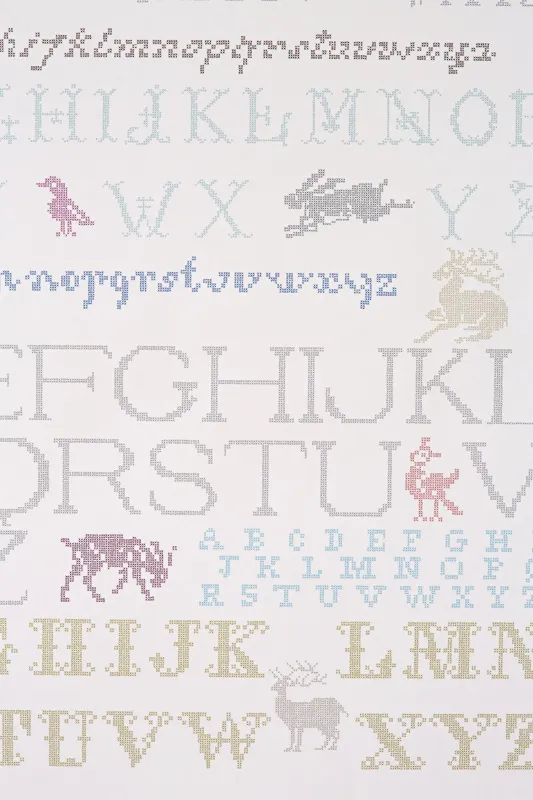 Обои для стен Abigail Edwards Abigail’s first wallpaper collection Cross Stitch Wallpaper Candy