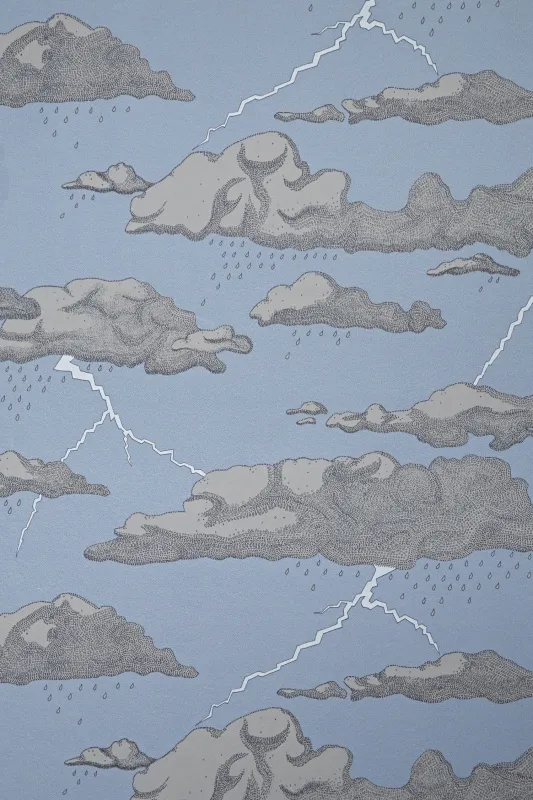 Обои для стен Abigail Edwards Abigail’s first wallpaper collection Storm Clouds Wallpaper Blue Sky