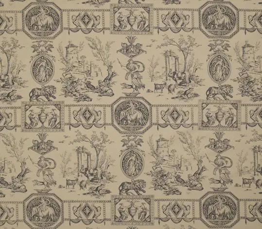 Ткань Marvic Textiles Toile Proposals III 5220-001 Grey on Ecru