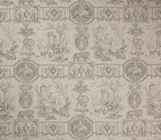 Ткань Marvic Textiles Toile Proposals III 5221-2 Taupe on natural linen
