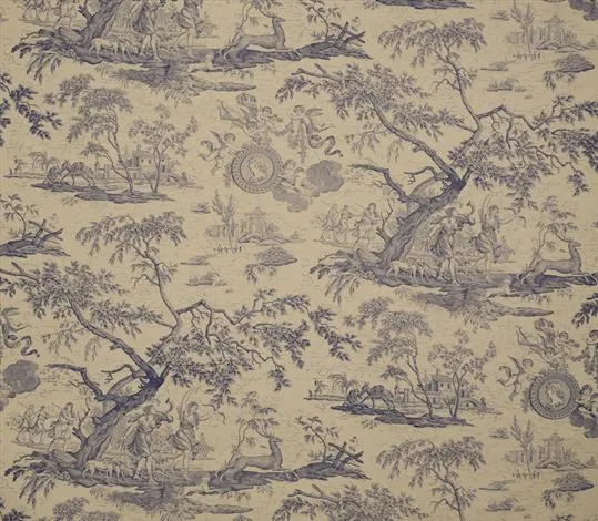 Ткань Marvic Textiles Toile Proposals III 5550-005 Blue on Ecru