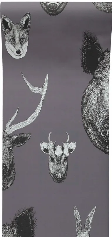 Обои для стен Graduate Collection Graduate Wallpapers animal_bust_wallpaper_grey