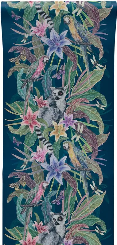 Обои для стен Graduate Collection Graduate Wallpapers lemur_wallpaper_teal