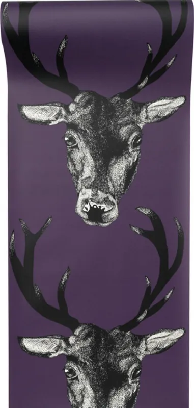 Обои для стен Graduate Collection Graduate Wallpapers lisa_bliss_stag_wallpaper_plum