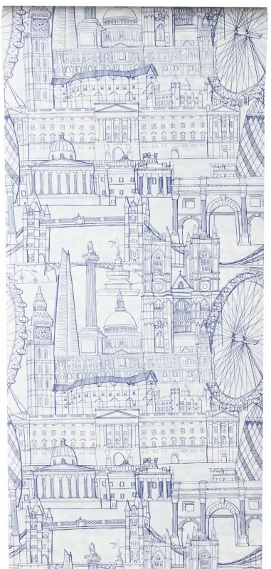 Обои для стен Graduate Collection Graduate Wallpapers london_skyline_wallpaper_blue
