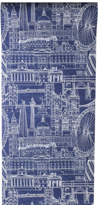 Обои для стен Graduate Collection Graduate Wallpapers london_skyline_wallpaper_navy