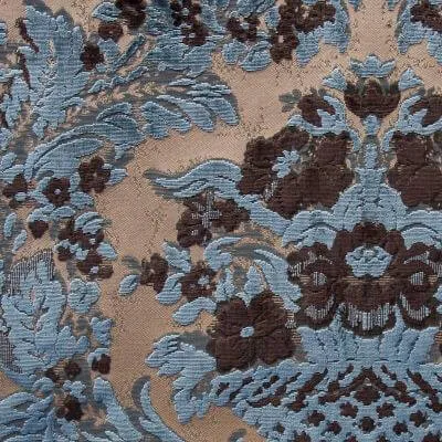 Ткань Luigi Bevilacqua Многоцветный бархат Antico-petrolio-068