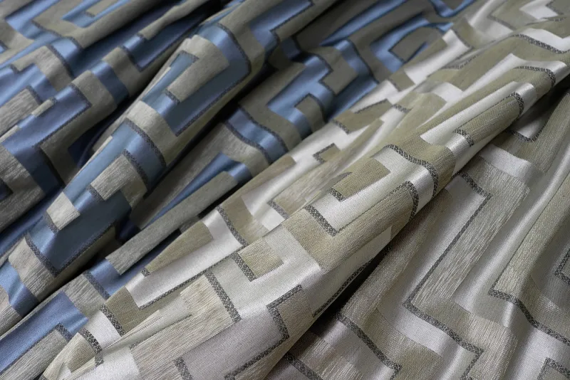 Ткань KT Exclusive Modern Geometrics caledonia-beige-blue-macro