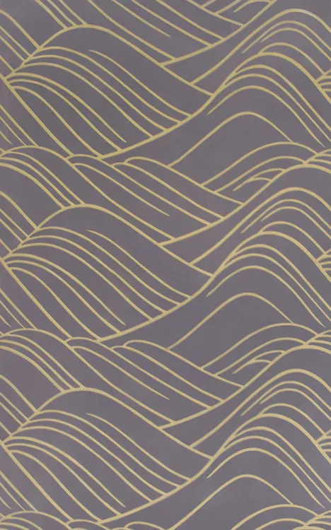 Обои для стен Biden Designs Block Printed Paper Wave-2136-Lavender-r3-p75