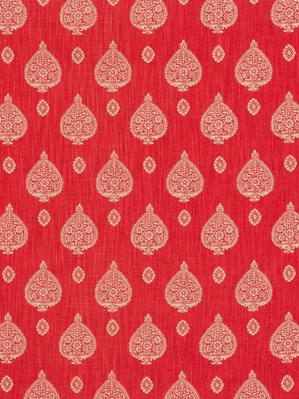 Ткань The Design Archives Archive 1 Cotton & Linen Malaya-1006-Coral-6-1