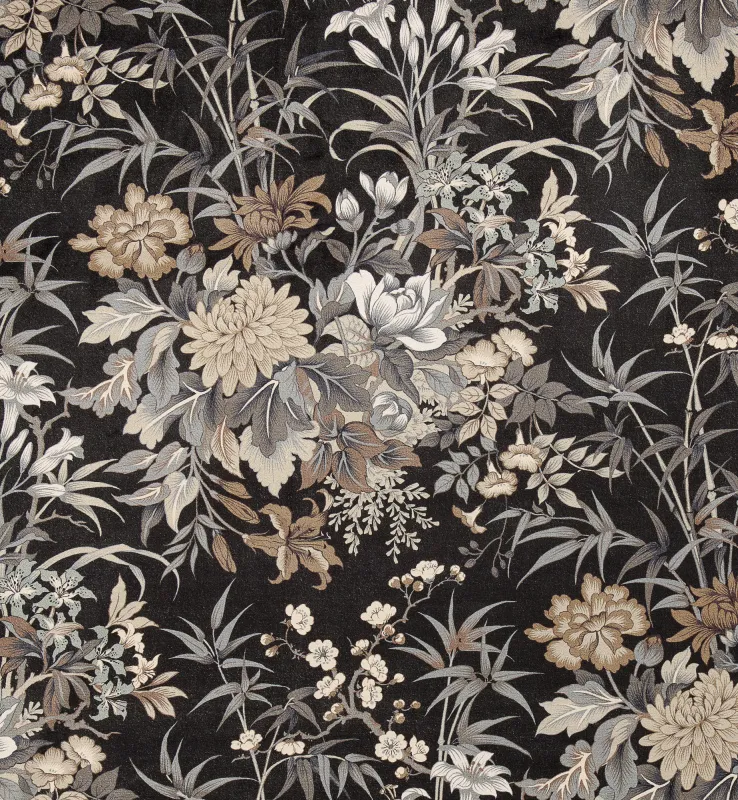 Ткань The Design Archives Jewel Collection MG_5094.-Amadour-Velvet-Jet-1025-03