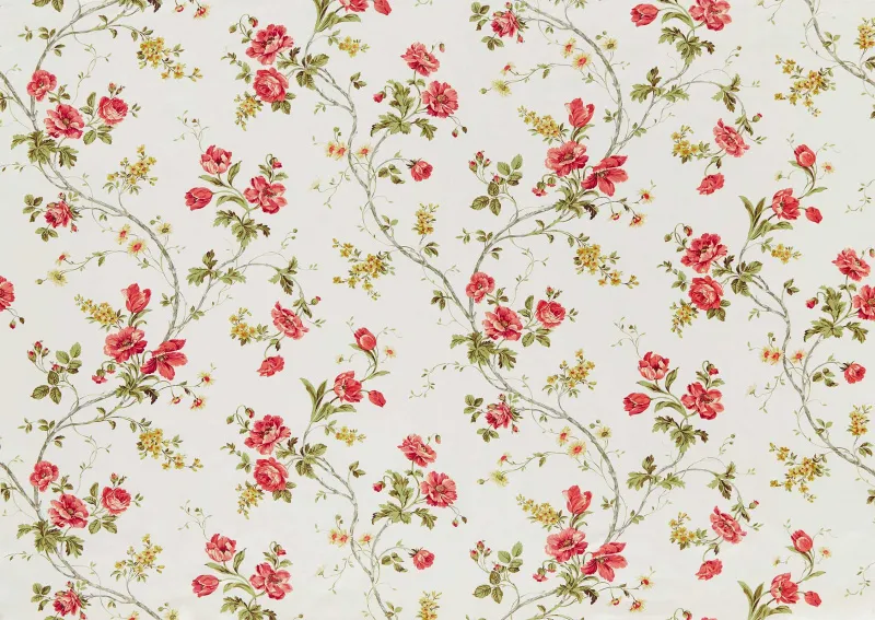 Ткань The Design Archives Spring Garden Perryvale-1012-Coral-2