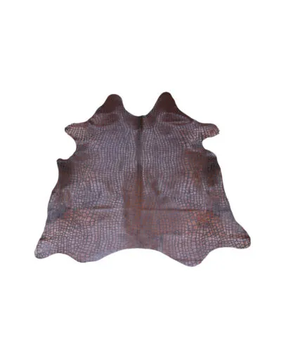 Cowhide-Embossed-Croco-D.Brown