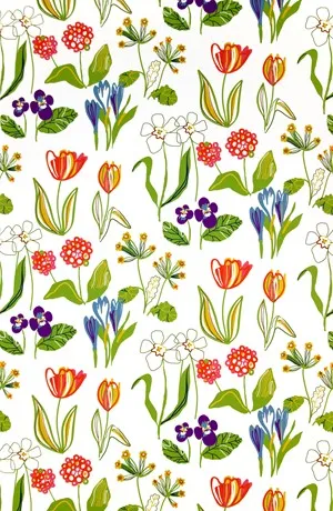 Ткань Kinnamark Interior - Pattern FLORAL-100921-01-Fabric_4