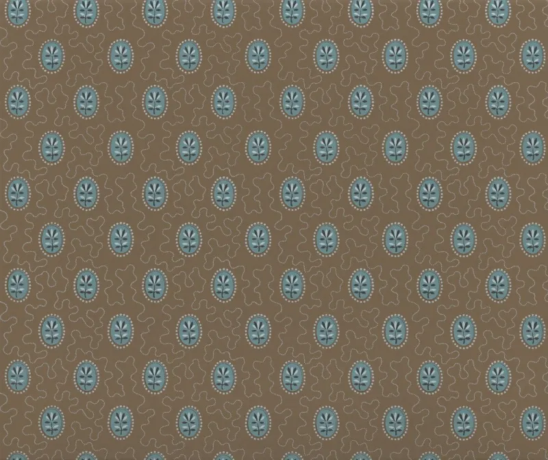 Обои для стен Hamilton Weston Old Paradise Archway-House-Turquoise-Chocolate