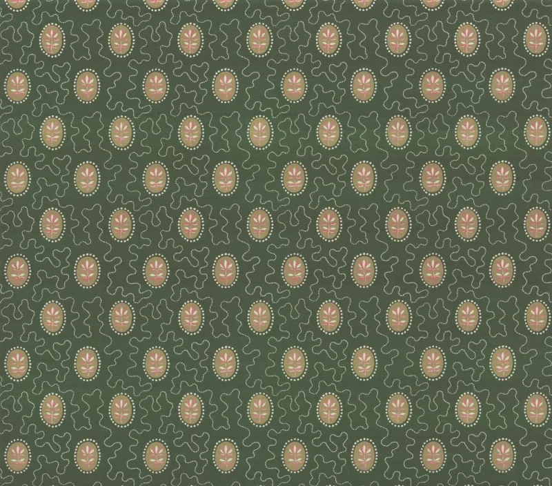 Обои для стен Hamilton Weston Paradise Archive Archway-House-AH04-Forest-Green