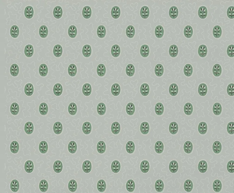 Обои для стен Hamilton Weston Paradise Archive Archway-House-Light-Grey-and-Border-Shown-trimmed