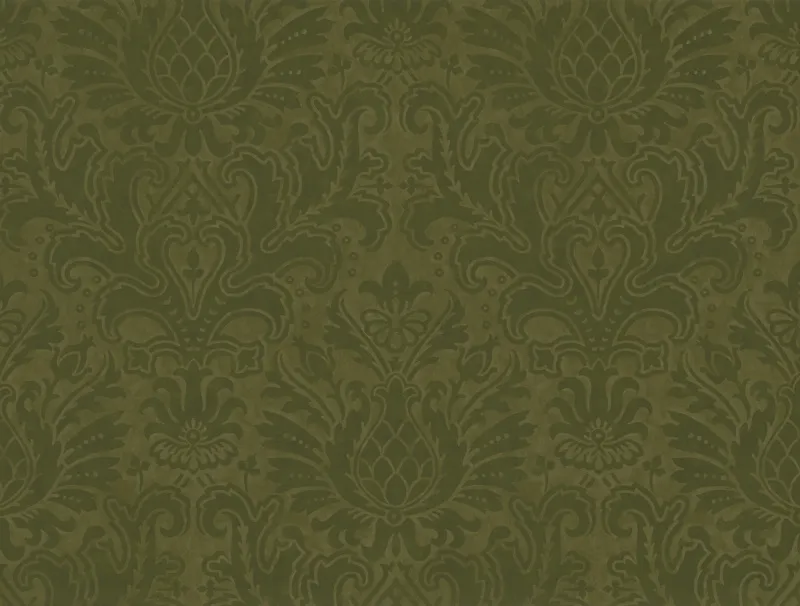 Обои для стен Hamilton Weston Paradise Archive Edwardian-Damask-ED06-Dark-Green