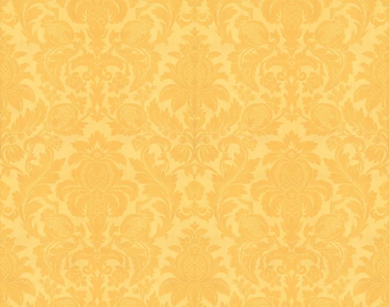 Обои для стен Hamilton Weston Paradise Archive Hww-Edinburgh-Damask-Butter-Yellow-two-drops
