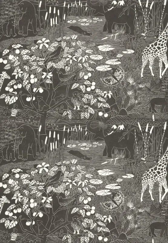 Обои для стен Hamilton Weston The Marthe Armitage wallpapers All-Will-Be-Well-Black