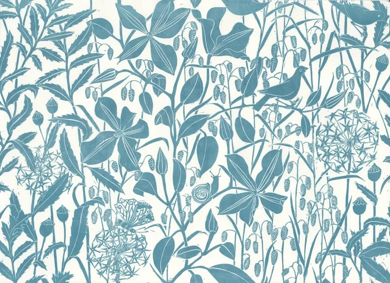 Обои для стен Hamilton Weston The Marthe Armitage wallpapers Clematis-Ash-Blue