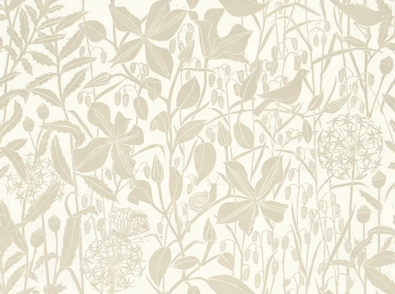 Обои для стен Hamilton Weston The Marthe Armitage wallpapers Clematis-Pale-Khaki-web-ready