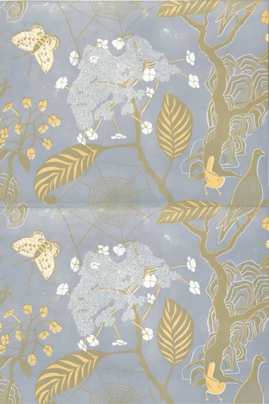 Обои для стен Hamilton Weston The Marthe Armitage wallpapers Cobweb-Amethyst-Yellow