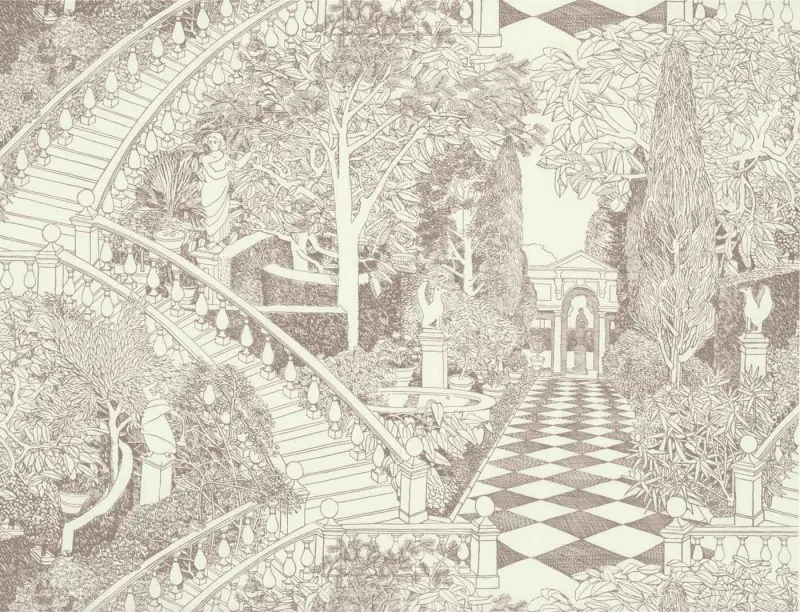 Обои для стен Hamilton Weston The Marthe Armitage wallpapers Italian-Garden-Charleston-Grey