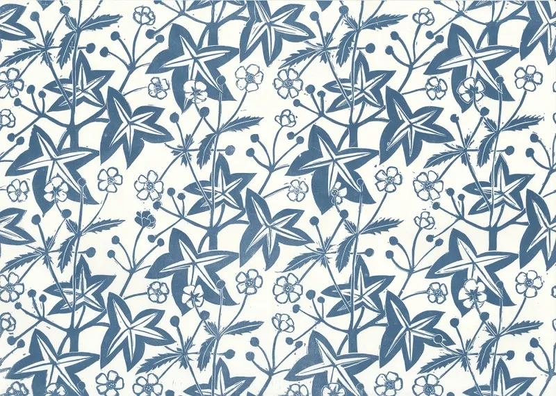 Обои для стен Hamilton Weston The Marthe Armitage wallpapers Ivy-Denim-Blue-web-ready