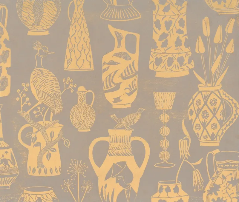 Обои для стен Hamilton Weston The Marthe Armitage wallpapers Jugs-Grey-Gold