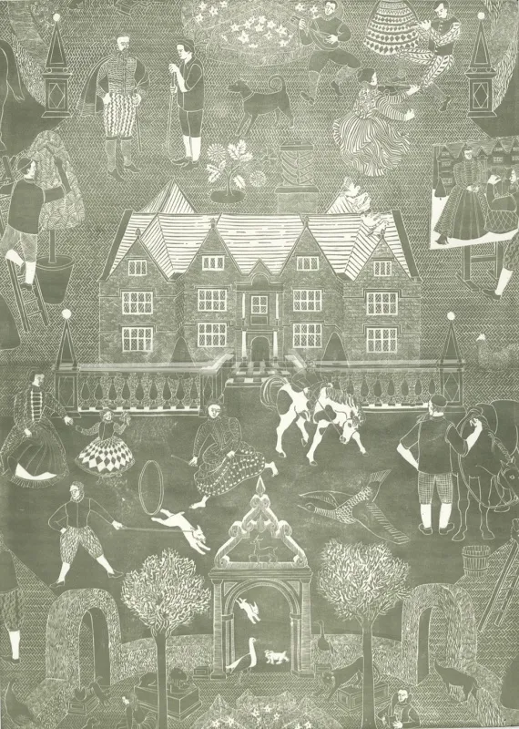 Обои для стен Hamilton Weston The Marthe Armitage wallpapers Manor-House-Green