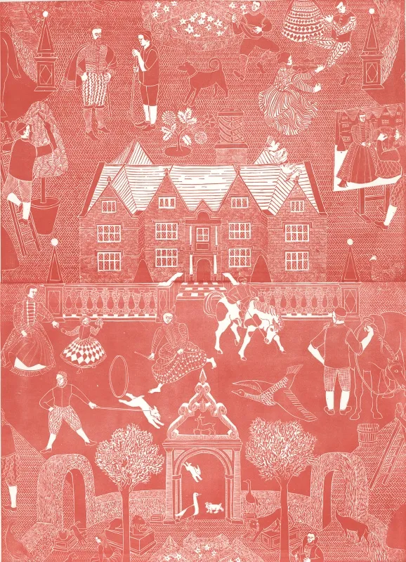 Обои для стен Hamilton Weston The Marthe Armitage wallpapers Manor-House-Indian-Red-20633-RS