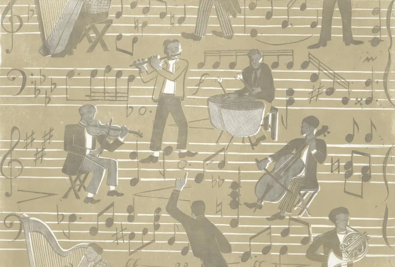 Обои для стен Hamilton Weston The Marthe Armitage wallpapers Minstrels-Green-Grey