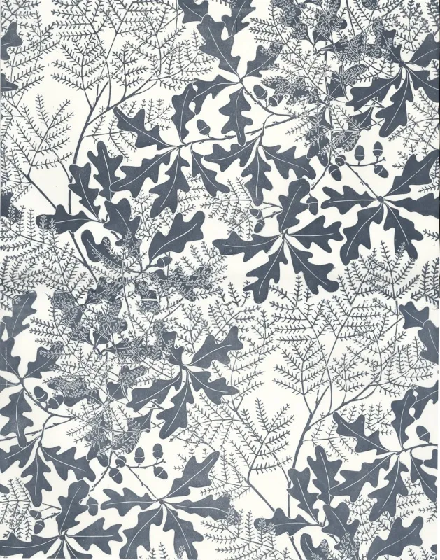 Обои для стен Hamilton Weston The Marthe Armitage wallpapers Oakleaf-Bermuda-Deep-Blue-1