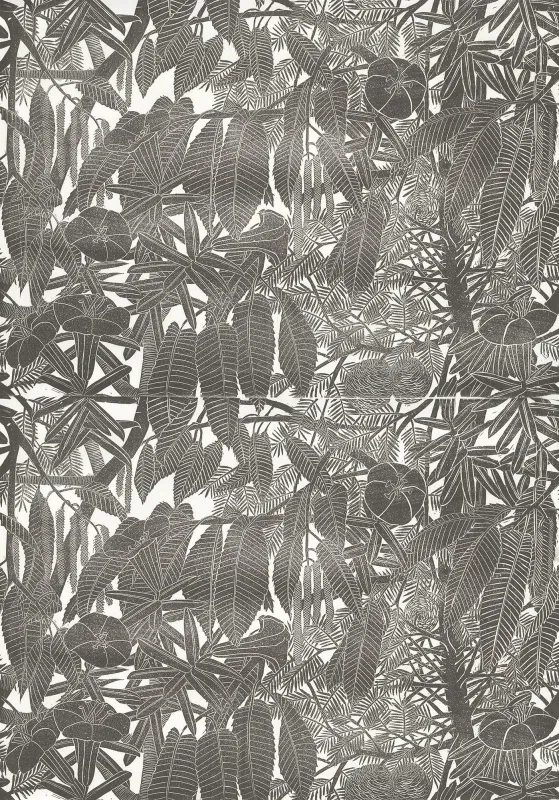 Обои для стен Hamilton Weston The Marthe Armitage wallpapers Pine-Cones-Black