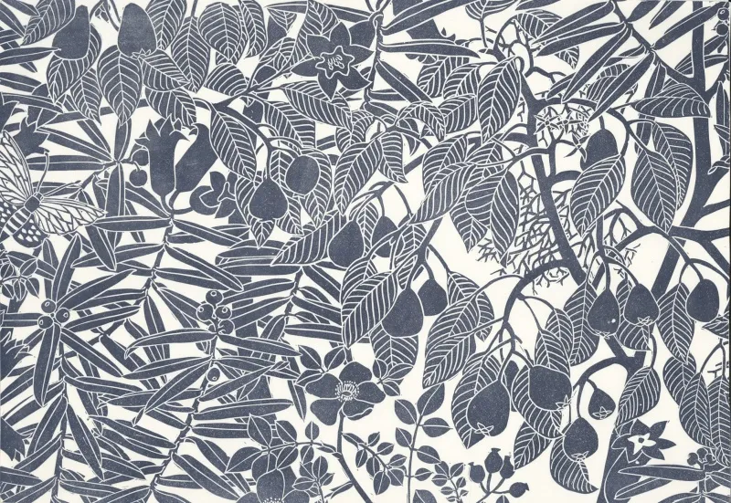 Обои для стен Hamilton Weston The Marthe Armitage wallpapers Wild-Pear-Very-Dark-Blue-1