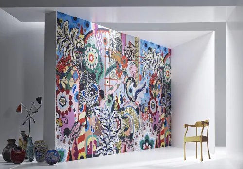 Обои для стен Jakob Schlaepfer Textiles Interior interior_poppy_montezuma