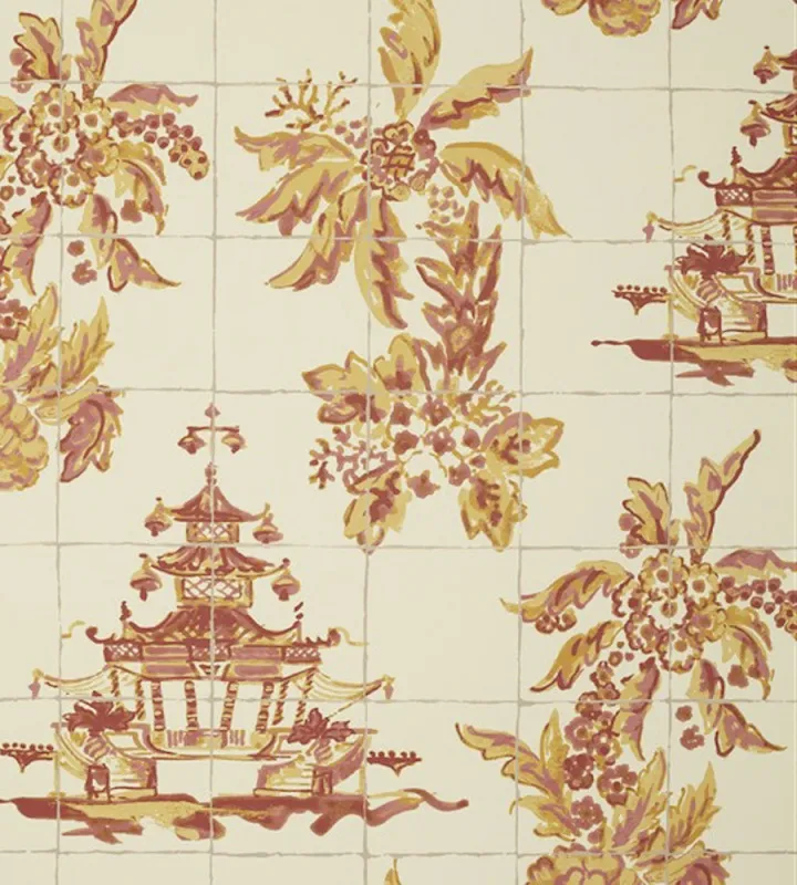 Обои для стен Jim Thompson Pagoda and Palms WR100203