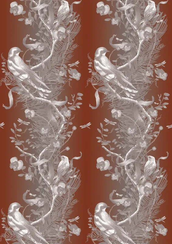 Обои для стен Kitmiles Wallcoverings Al.1 Birds-in-Chains-8941-303