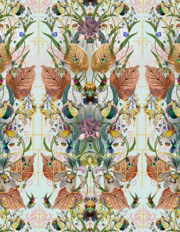 Обои для стен Kitmiles Wallcoverings Al.1 Ultraviolet-Garden-1