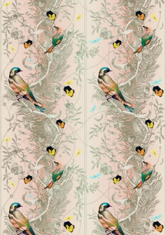 Ткань Kitmiles Fabrics Al.1 Birds-in-Chains-BIC-305