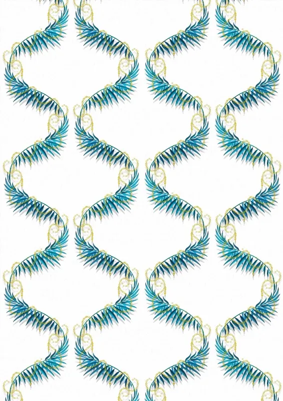 Ткань Kitmiles Fabrics Al.1 Snake-Palms-SP-7001