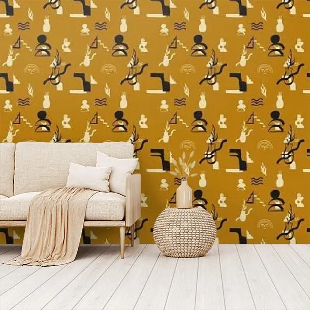 Обои для стен Ressource Madi picto_ocre #5