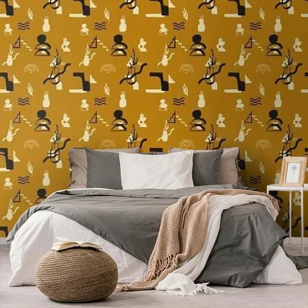 Обои для стен Ressource Madi picto_ocre #7