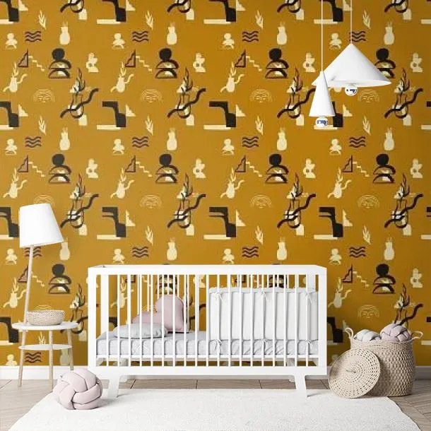 Обои для стен Ressource Madi picto_ocre #9