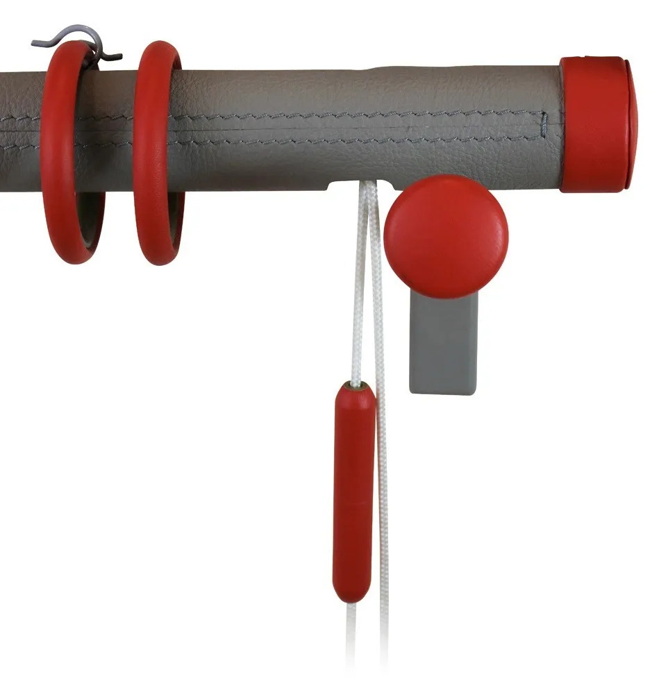 Карниз D35, gaine cuir, embouts cabochons