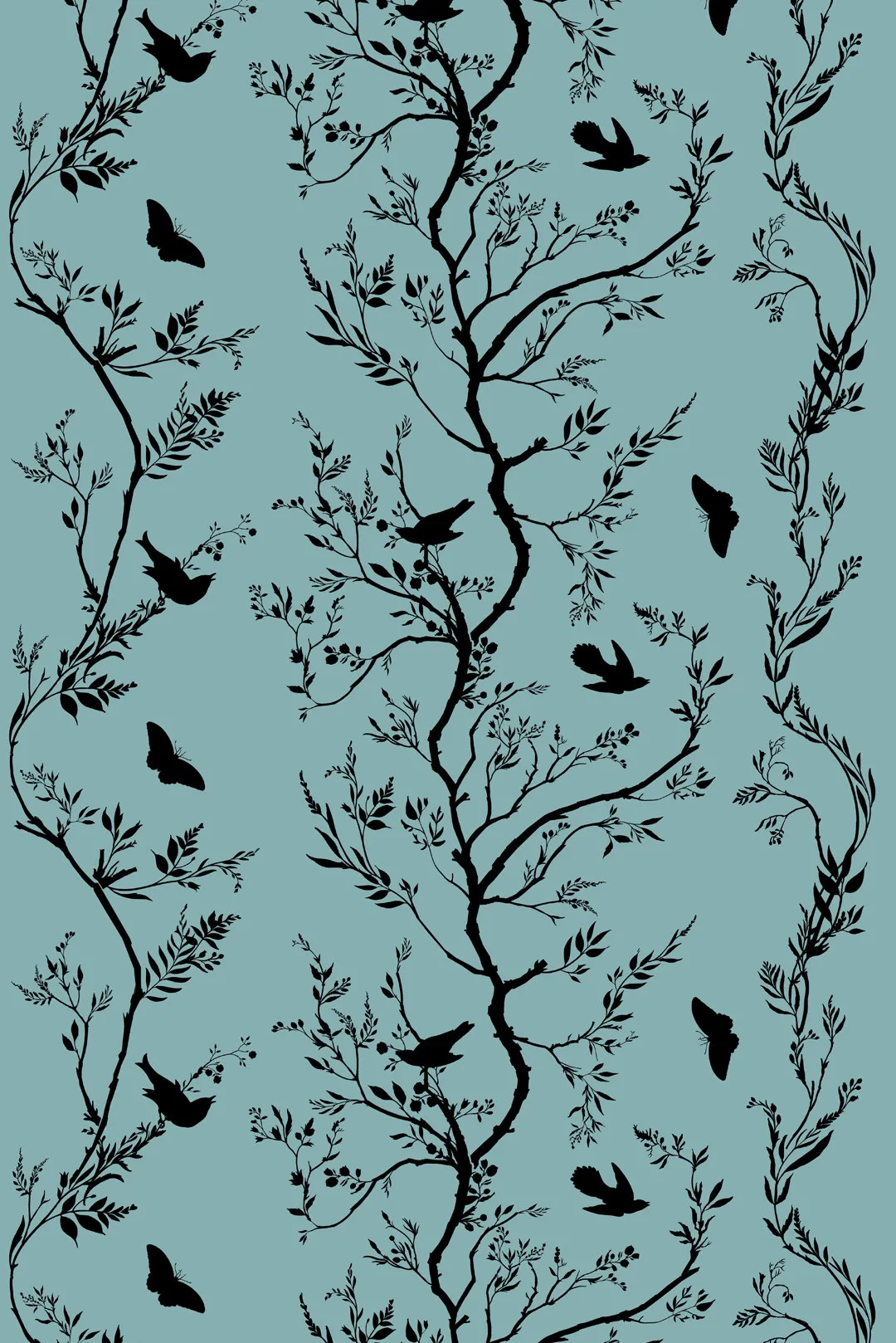 Ткань Timorous Beasties Birdbranch Stripe Fabric BBS-8803-01