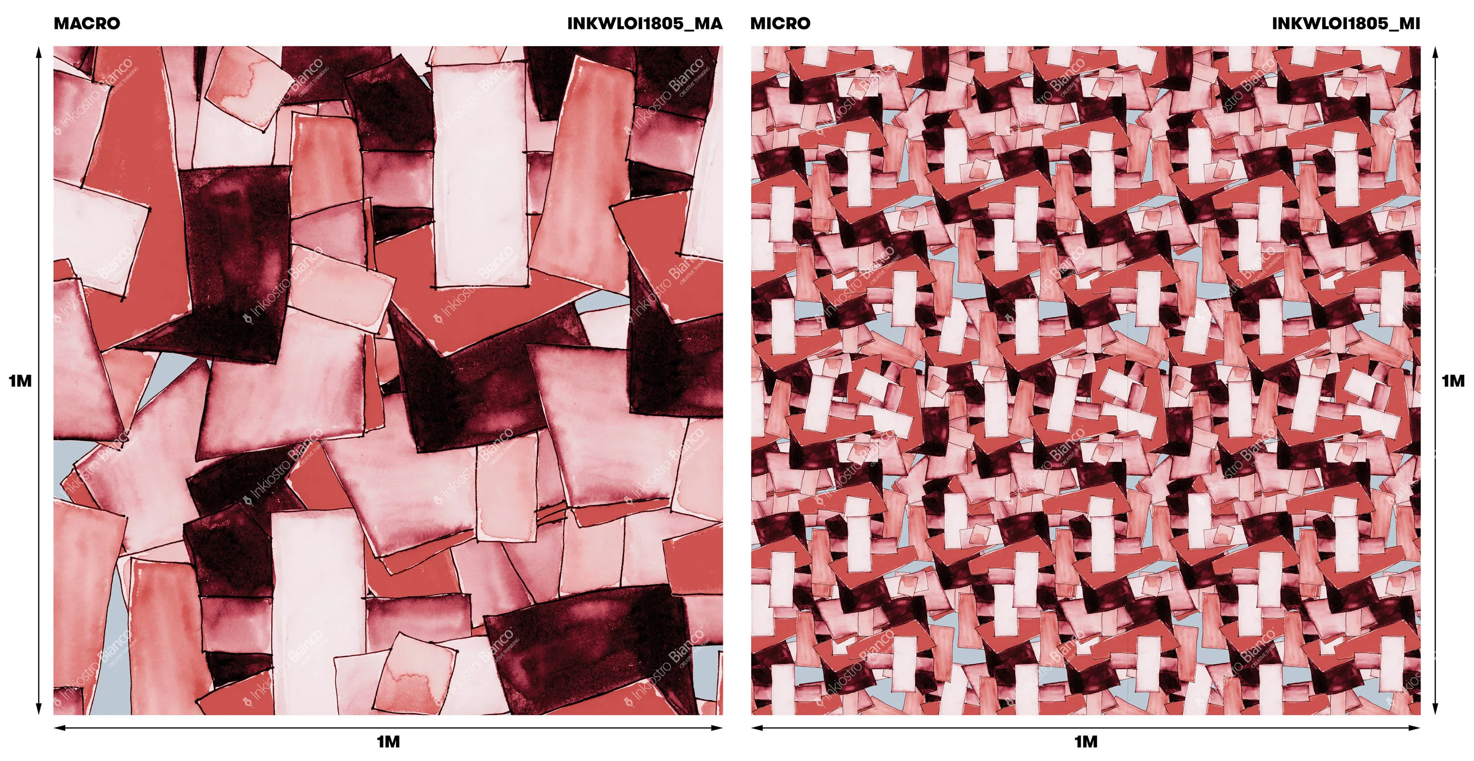 Ткань Inkiostro Bianco Corallo inkwloi1805