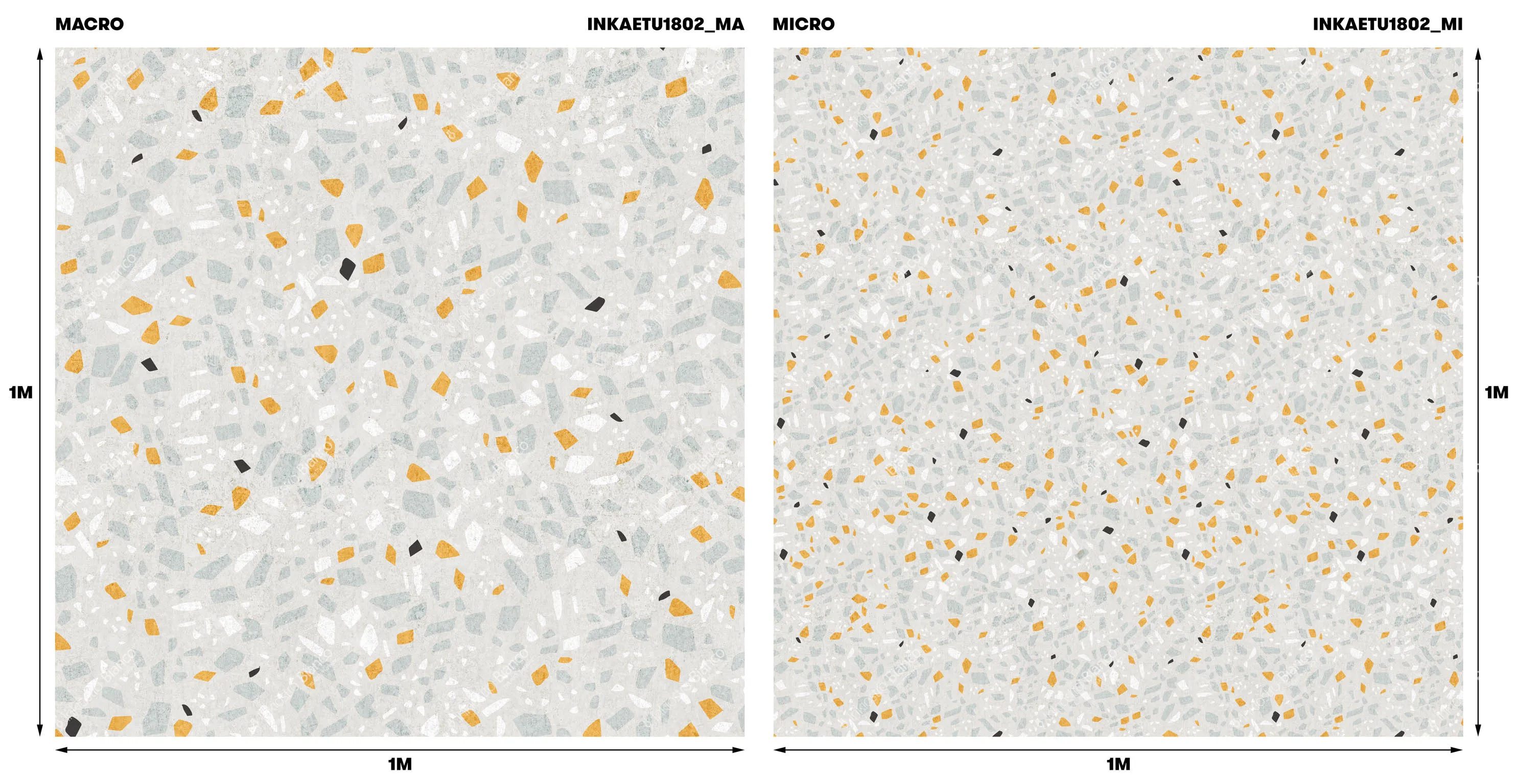 Ткань Inkiostro Bianco Rituals by Studio Zero terrazzo_inkaetu1802